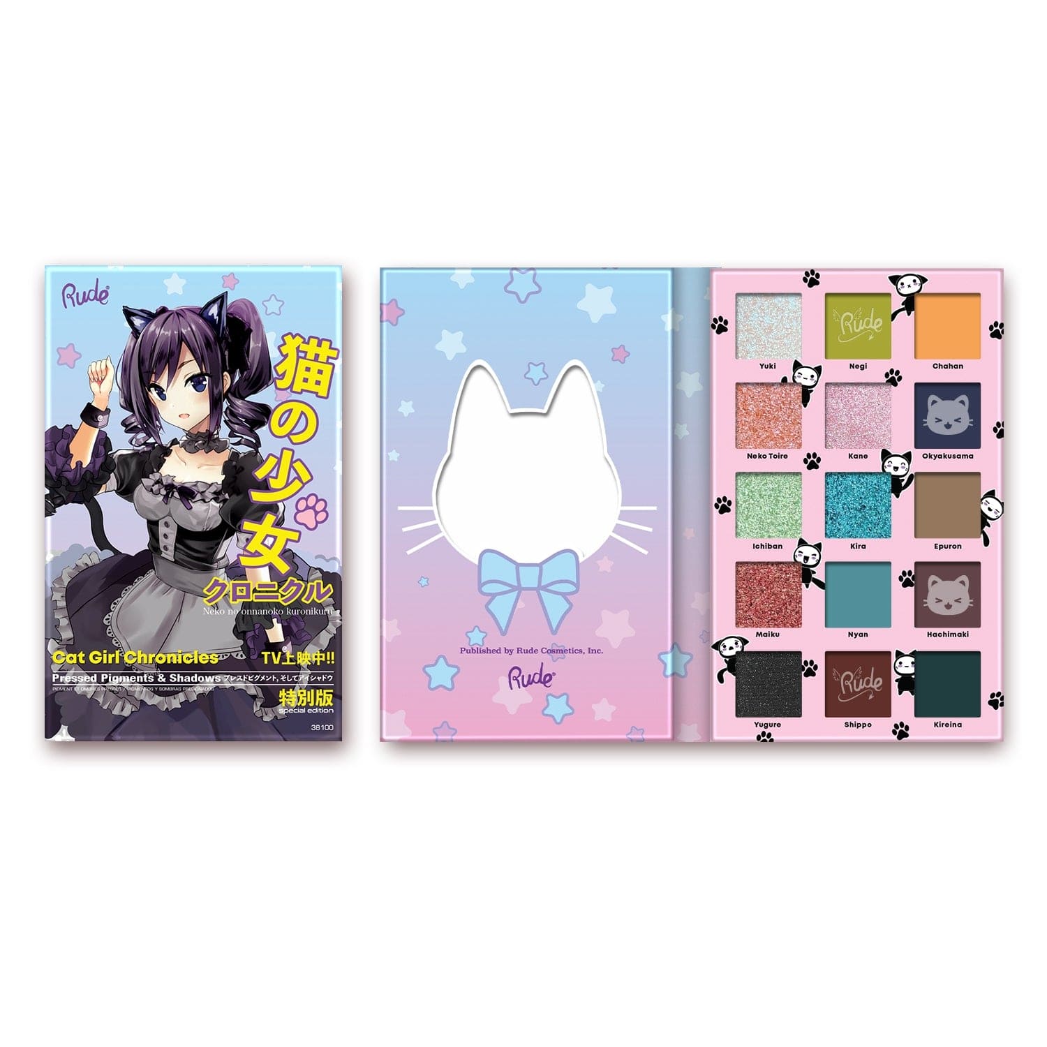 Rude Cosmetics Cosmetics > Palettes Rude Cosmetics - Manga Collection - Cat Girl Chronicles 810079381005 38100