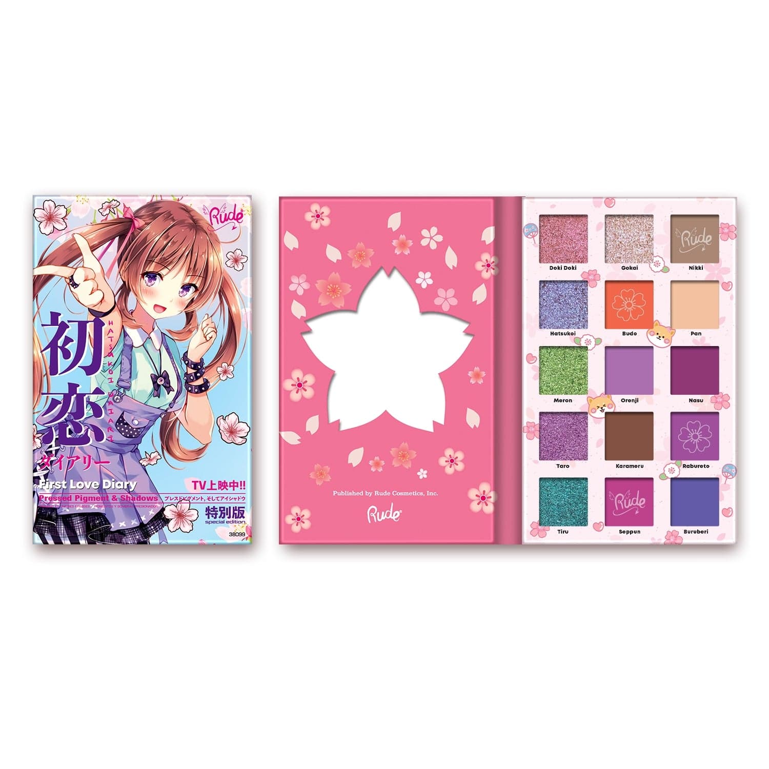 Rude Cosmetics Cosmetics > Palettes Rude Cosmetics - Manga Collection - First Love Diary 810079380992 38099