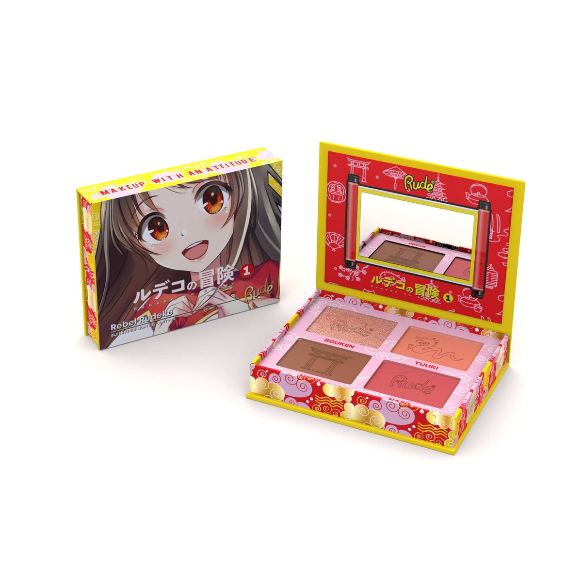 Rude Cosmetics Cosmetics > Palettes Rude Cosmetics - Manga Face Palette - Rebel Rudeko 810079383498 38349