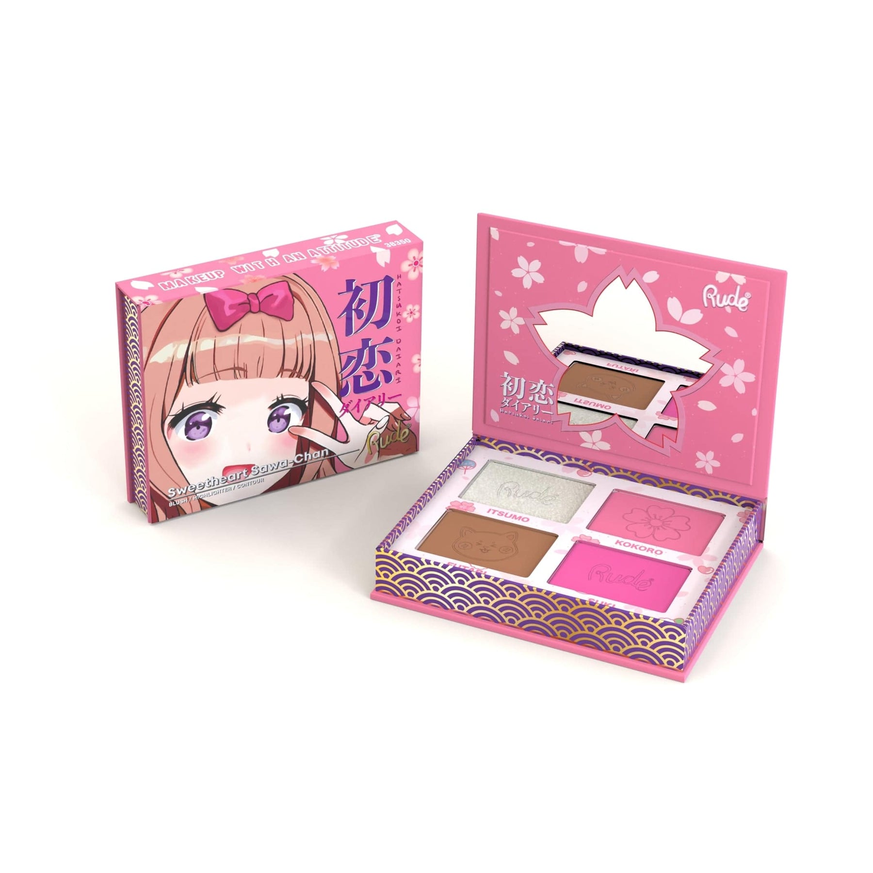 Rude Cosmetics Cosmetics > Palettes Rude Cosmetics - Manga Face Palette - Sweetheart Sawa-Chan 810079383504 38350
