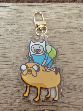 Sadsquatch Miscellaneous > Keychains Finn and Jake - Adventure Time Charm Keychain CHARM-FINNJ
