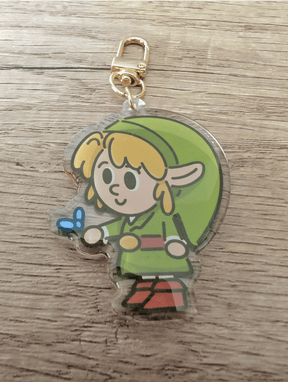 Sadsquatch Miscellaneous > Keychains Link and Navi - Legend of Zelda Nintendo Charm Keychain CHARM-LINK