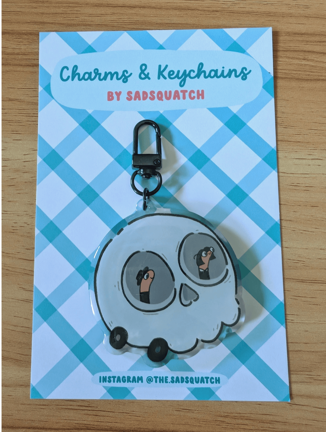 Sadsquatch Miscellaneous > Keychains Worms in A Skull Car - Cute Spooky Charm Keychain CHARM-WIASC