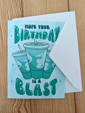 Sadsquatch Non-Collectible Card Hope Your Birthday Is Blast - Cute Baja Blast Taco Bell Card CARDS-BAJA