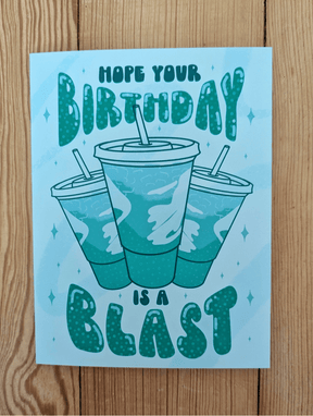Sadsquatch Non-Collectible Card Hope Your Birthday Is Blast - Cute Baja Blast Taco Bell Card CARDS-BAJA