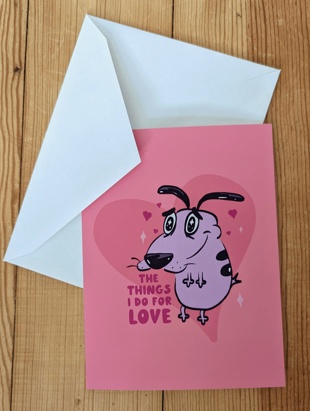 Sadsquatch Non-Collectible Card The Things I Do For Love - Cute Courage the Cowardly Dog CARDS-COURA