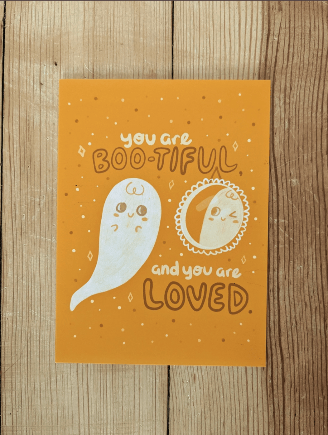 Sadsquatch Non-Collectible Card You Are Boo-Tifule - Cute Ghost Affirmation Greeting Card CARDS-BOOTI