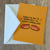 Sadsquatch Stationery > Greeting Cards Split a Costco Hot Dog Card CARDS-CSTCO
