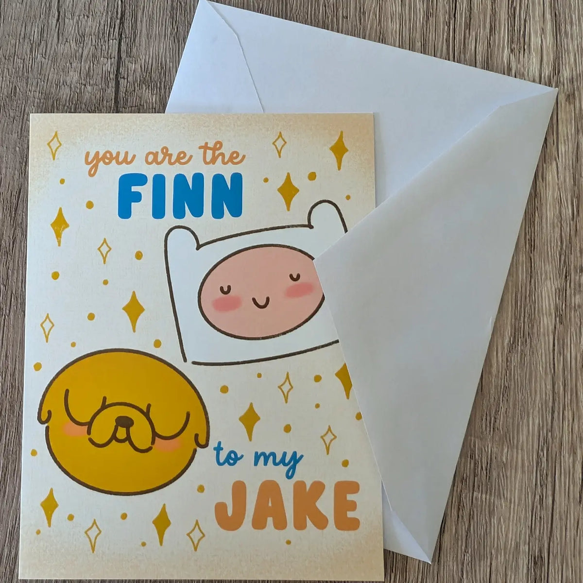 Sadsquatch Stationery > Greeting Cards You are the Finn to My Jake Card CARDS-FANDJ