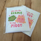 Sadsquatch Stationery > Greeting Cards You are the Kermie to My Piggy Card CARDS-K2P