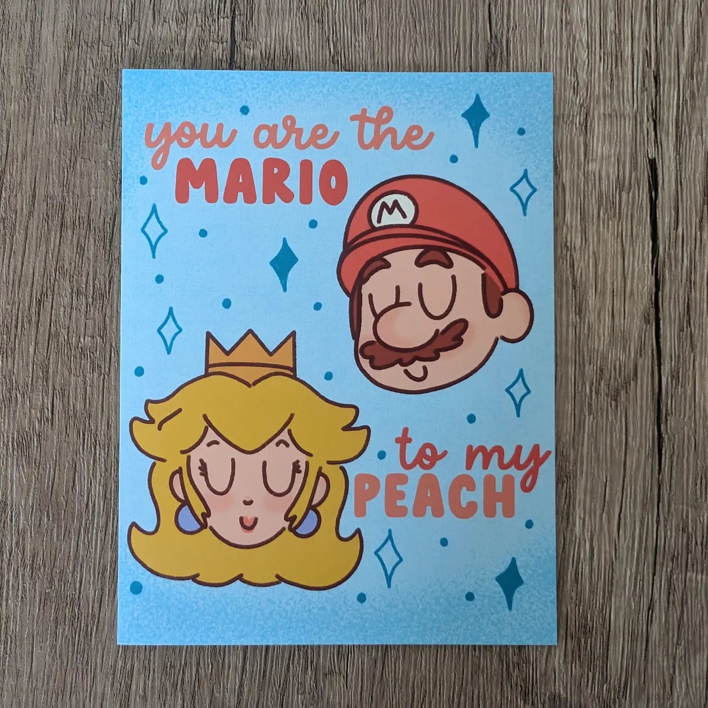 Sadsquatch Stationery > Greeting Cards You are the Mario to My Peach Card CARDS-MANDP