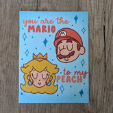 Sadsquatch Stationery > Greeting Cards You are the Mario to My Peach Card CARDS-MANDP