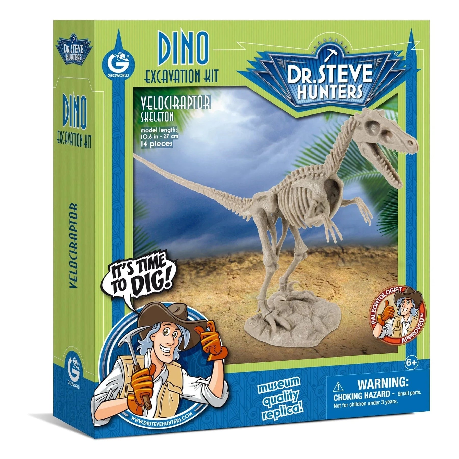 Safari, Ltd. Model Kits > Other Model Kits Geoworld: Dino Excavation Kit - Velociraptor Skeleton 8111700118116 102399