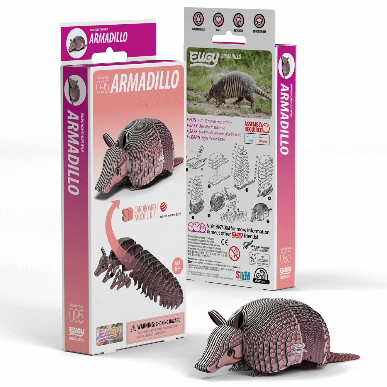 Safari, Ltd. Puzzles > 3D Puzzles Eugy: 3D Puzzle - Armadillo 9421036940176 106042