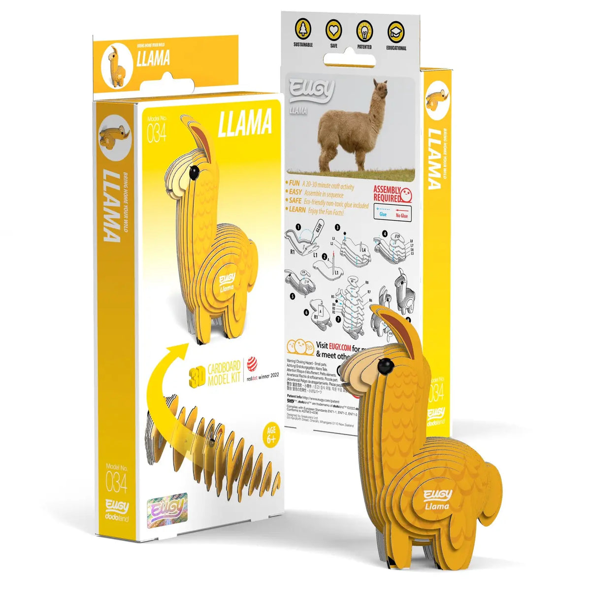Safari, Ltd. Puzzles > 3D Puzzles Eugy: 3D Puzzle - Llama 9421035150323 105615