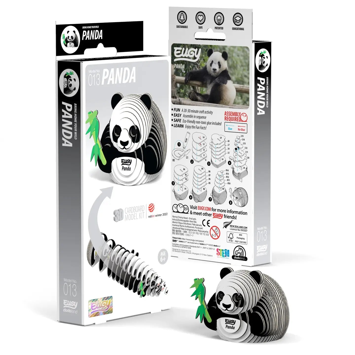 Safari, Ltd. Puzzles > 3D Puzzles Eugy: 3D Puzzle - Panda 9421035150125 105594