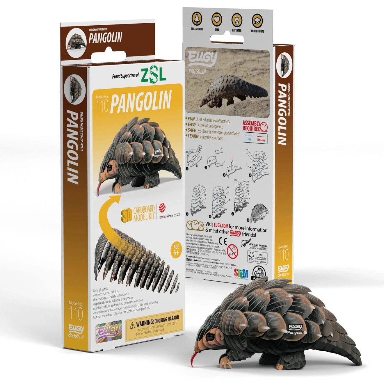 Safari, Ltd. Puzzles > 3D Puzzles Eugy: 3D Puzzle - Pangolin 9421036940312 108003