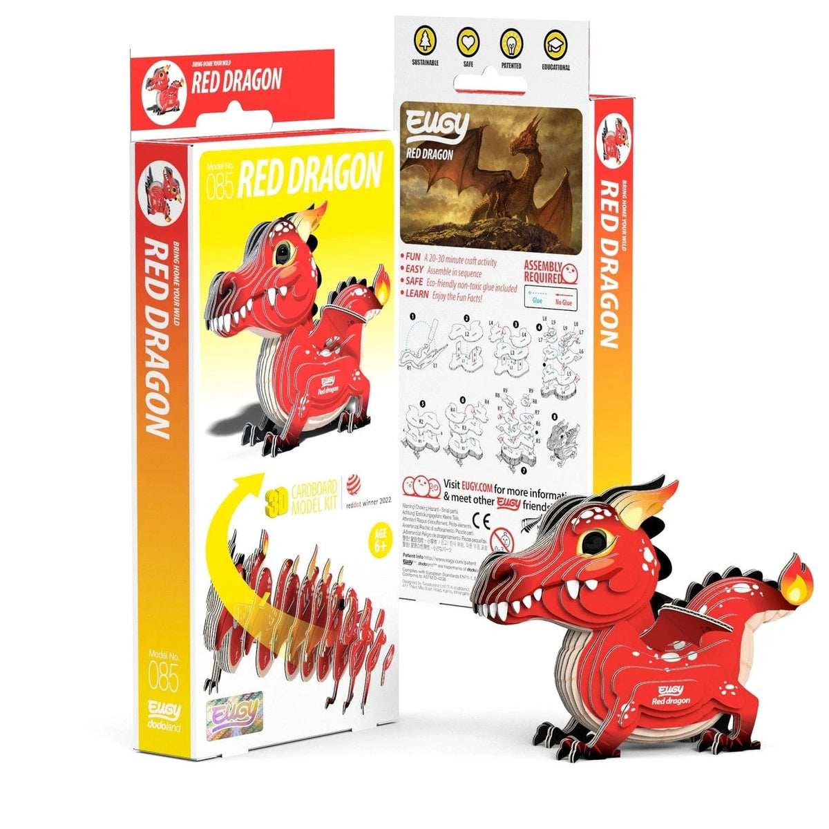 Safari, Ltd. Puzzles > 3D Puzzles Eugy: 3D Puzzle - Red Dragon 9421036940046 105666