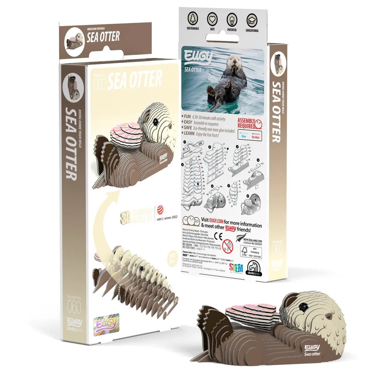 Safari, Ltd. Puzzles > 3D Puzzles Eugy: 3D Puzzle - Sea Otter 9421035150552 105641