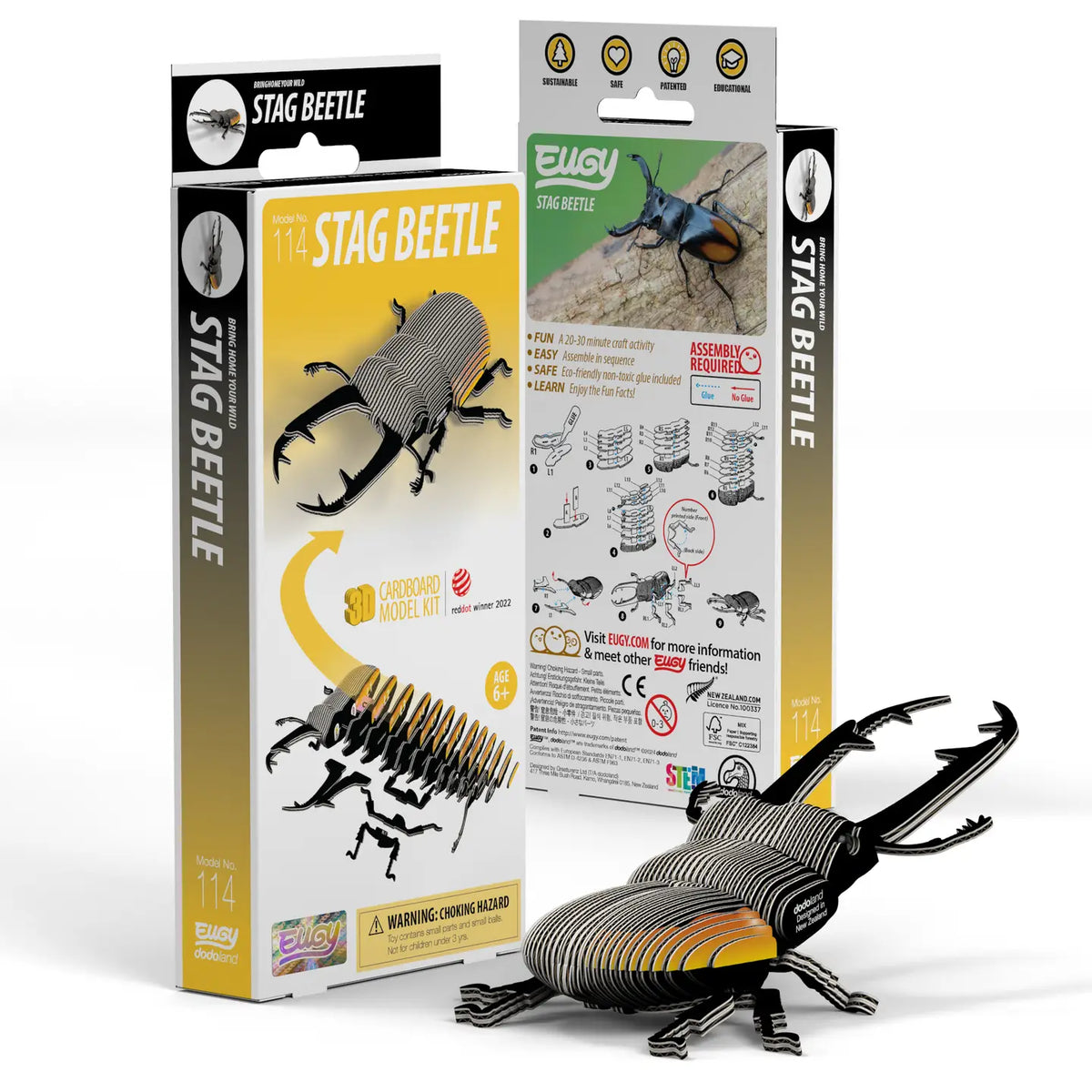 Safari, Ltd. Puzzles > 3D Puzzles Eugy: 3D Puzzle - Stag Beetle 9421036940350 110402