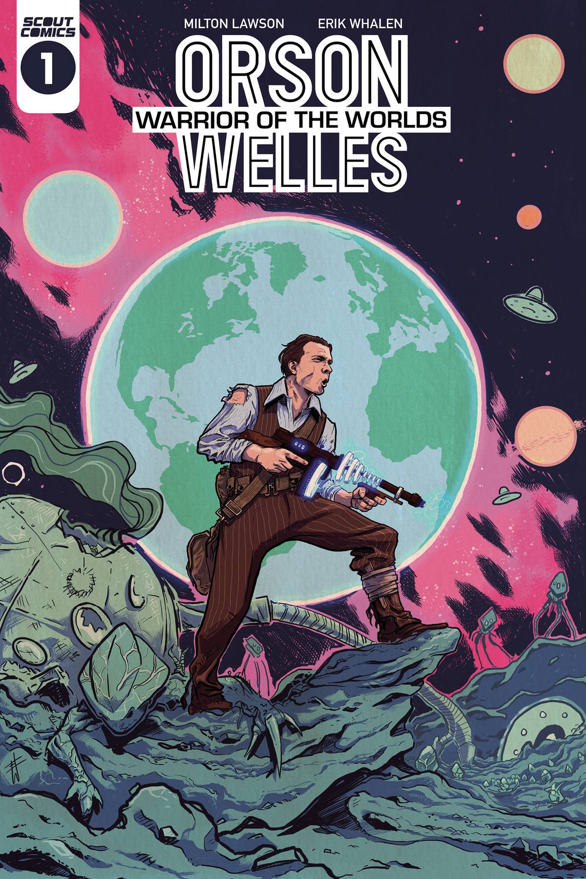 SCOUT COMICS Comic Books ORSON WELLES WARRIOR OF WORLDS #1 CVR A ERIK WHALEN 02221171321000111 JUN232077
