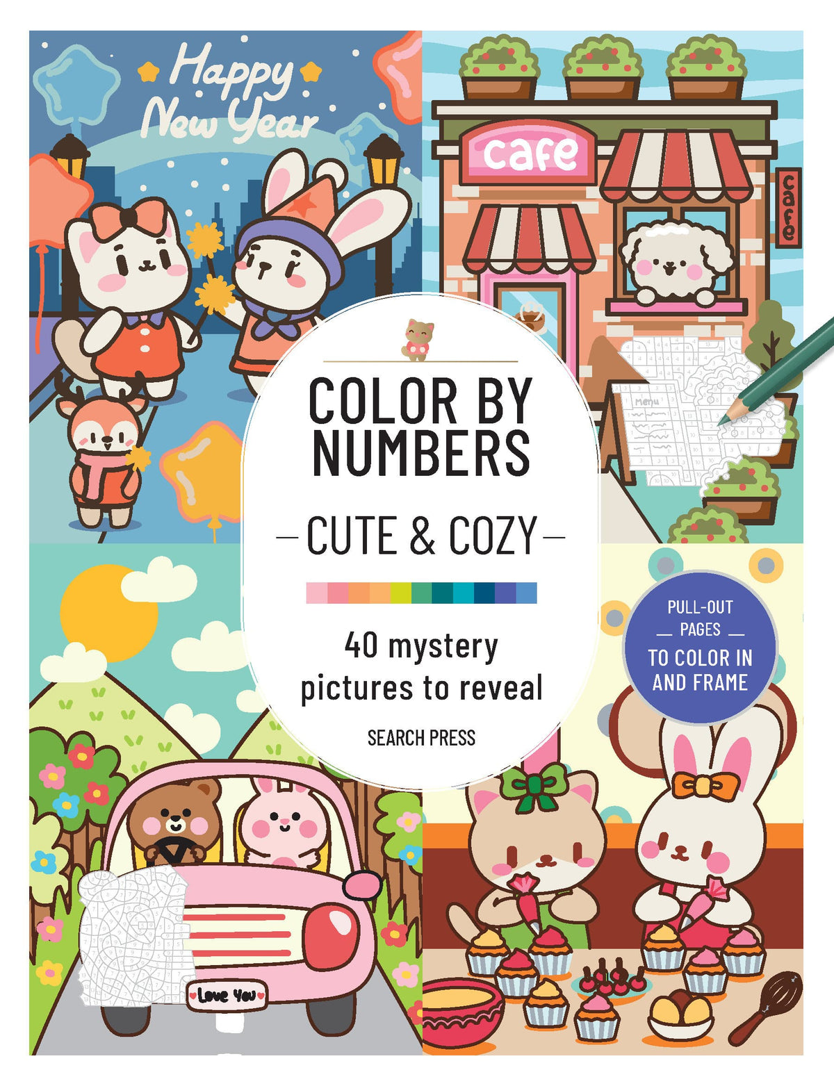 Search Press Graphic Novel Color by Numbers Cute and Cozy TP (Release Date: 10/13/2026) 9781800925151 PRH- 9781647296315