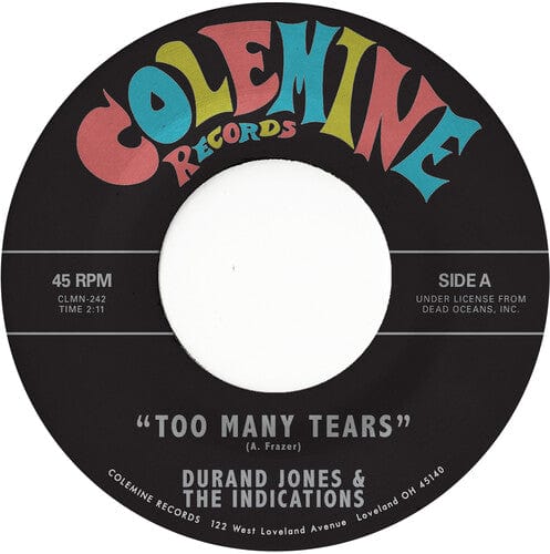 Secretly Distribution-Bwscd Music > Vinyl Records Durand Jones & The Indications - Too Many Tears / Cruisin' to the Parque [7" Single] 674862661794 COEM242.7