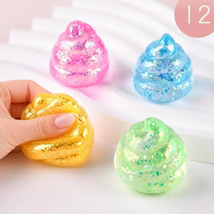 Sensibling Corp. Toys > Fidget Toys Sensibling: Squishy Stress Relief Toy - Glitter Cone Swirl 10569724 PKMS3337-GLITTERSQUEEZE