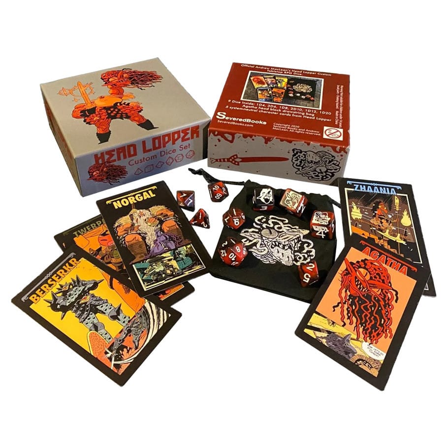 Severed Books Tabletop Games > Role-Playing Games > Accessories Headlopper: Custom Dice and Card Set SBXDI019 SBXDI019