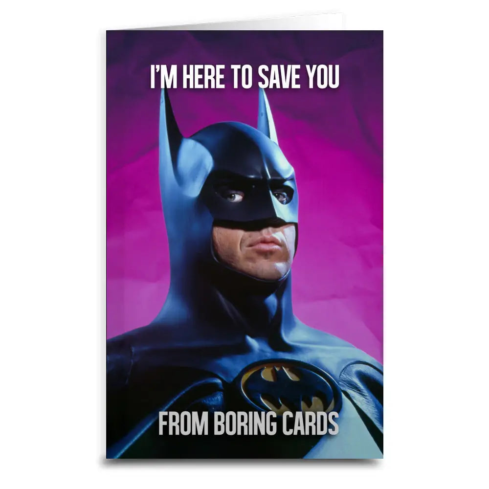 Shady Front Stationery > Greeting Cards Batman "Here To Save You" Greeting Card 84735740 BATMANSAVEYOUCARD052021