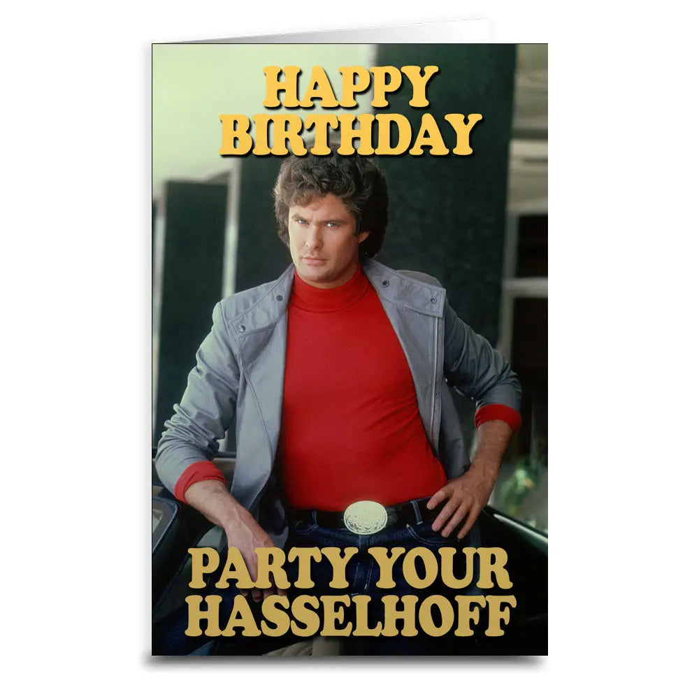 Shady Front Stationery > Greeting Cards David Hasselhoff Birthday Greeting Card 88643068 DAVIDHASSELHOFFBDAYCARD123121
