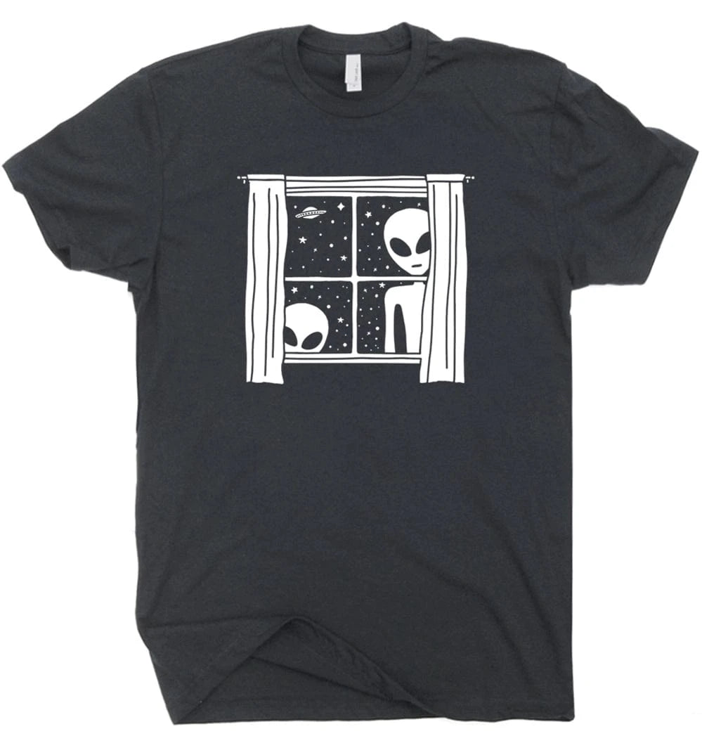 Shirtmandude Co Apparel > T-shirts T-SHIRT: Alien Window Ufo