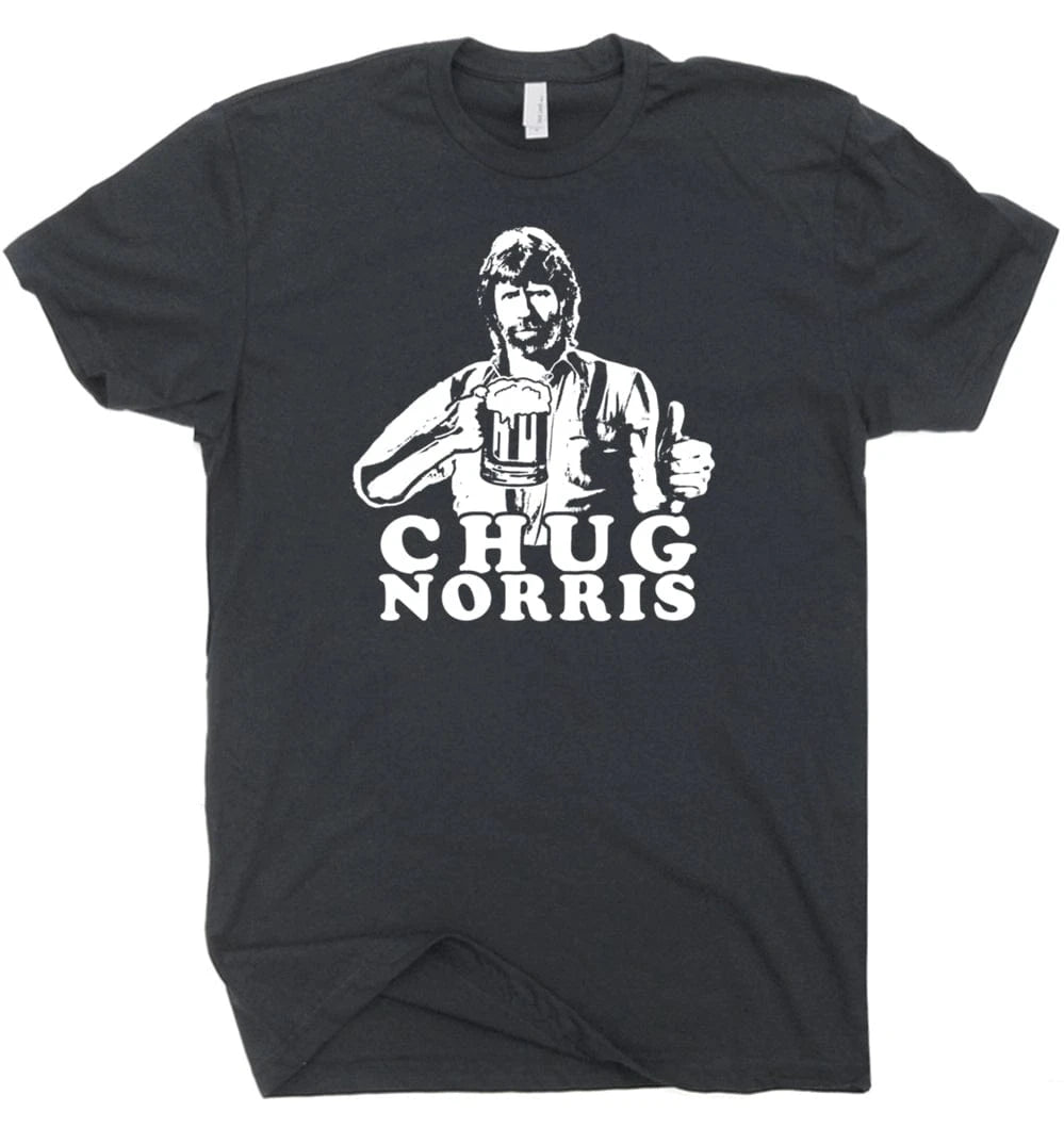 Shirtmandude Co Apparel > T-shirts T-SHIRT: Chug Norris Beer