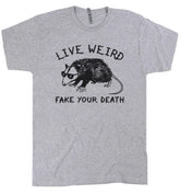 Shirtmandude Co Apparel > T-shirts T-SHIRT: Possum Live Weird