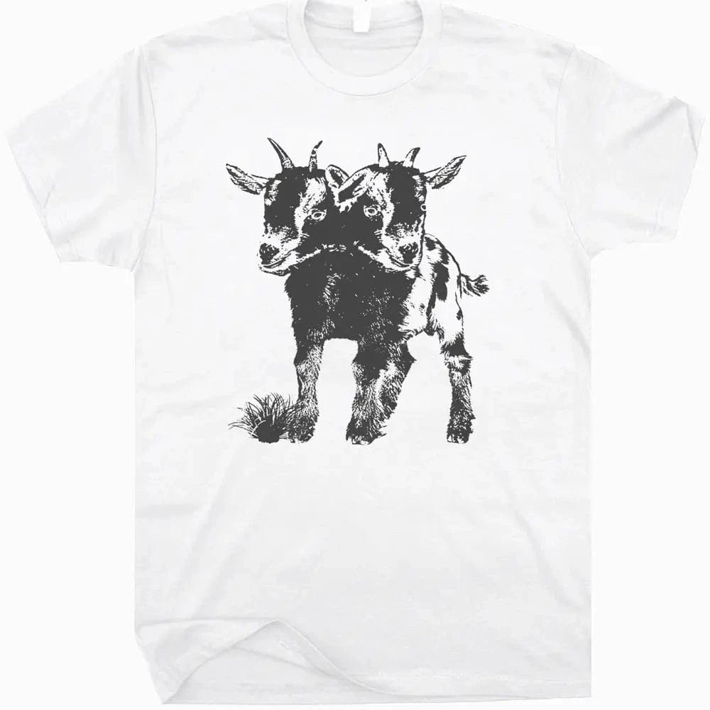 Shirtmandude Co Apparel > T-shirts T-SHIRT: Two Headed Goat
