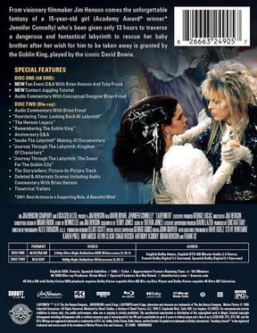 Shout! Factory Movies > 4K 4K: Labyrinth (Steelbook) 826663249057 SFY1000839904UHD