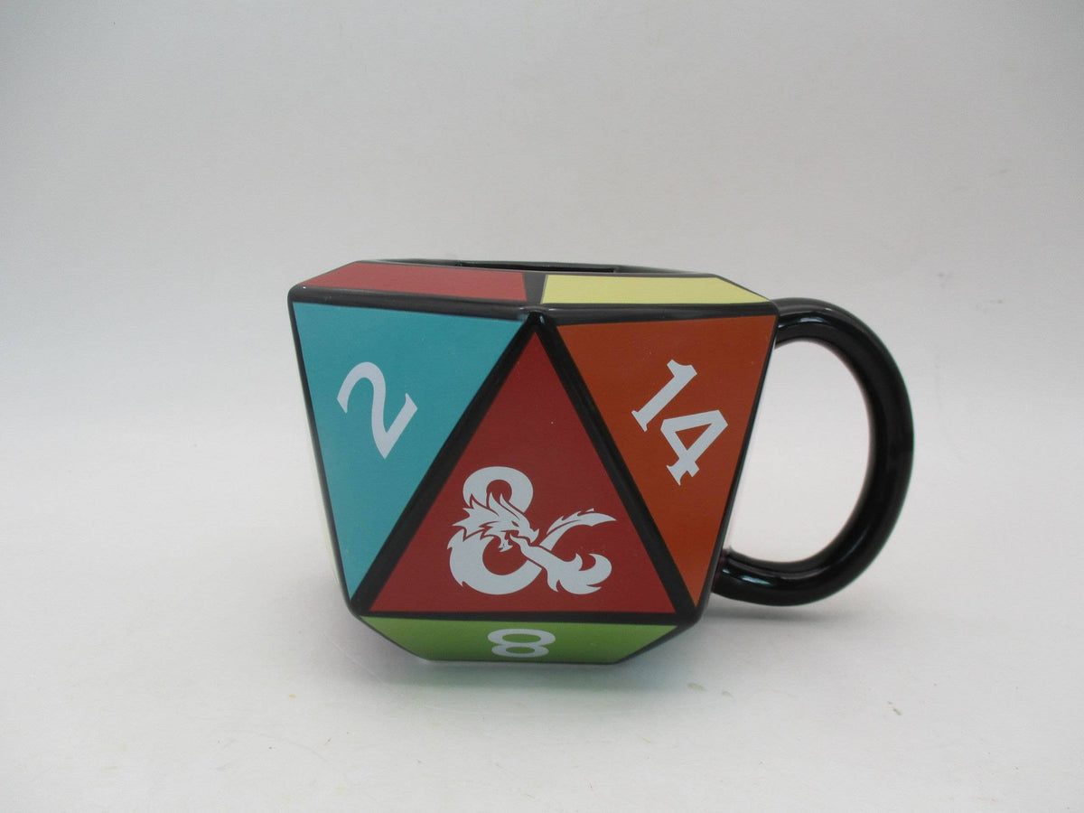 Silver Buffalo Dungeons & Dragons D20 Die Ceramic 3D Sculpted Mug 840298952175 DAD7123D : DAD7123D-CI012SB