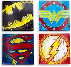 Silver Buffalo Home > Drinkware > Mugs DC COMICS: SPLATTER PAINT LOGOS - 4PC GLASS COASTER SET 810201033703 DC11175A