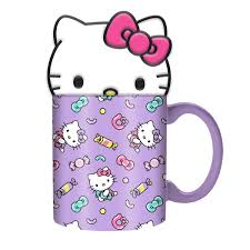 Silver Buffalo Home > Drinkware > Mugs HELLO KITTY: CERAMIC MUG W/ SCULPTED TOPPER, 18 0Z 840298923182 KTY738R8