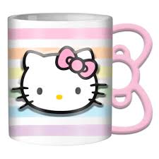 Silver Buffalo Home > Drinkware > Mugs HELLO KITTY: PASTEL EMBOSSED SHAPED HANDLE CERAMIC MUG, 20OZ 840298927432 KTY428E5R