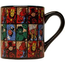 Silver Buffalo Home > Drinkware > Mugs MARVEL COMIC: RETRO GRAPHIC GRID - GLASS COFFEE MUG, 20 OZ 840298913824 MC124734