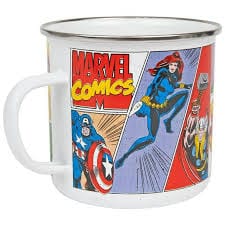 Silver Buffalo Home > Drinkware > Mugs MARVEL COMICS: RETRO VINTAGE PANEL ENAMAL CAMPER MUG, 21 OZ 810076044736 MC15229T