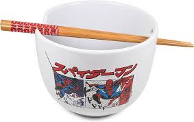 Silver Buffalo Home > Drinkware > Mugs MARVEL: SPIDERMAN RAMEN BOWL W/ CHOPSTICKS, 20 OZ 810056664336 MC1516KD