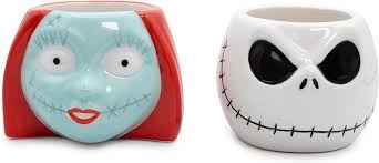 Silver Buffalo Home > Drinkware > Mugs NIGHTMARE BEFORE CHRISTMAS: 2PC CERAMIC SCUPLTED MINI CUPS 810076043104 NB1367EM