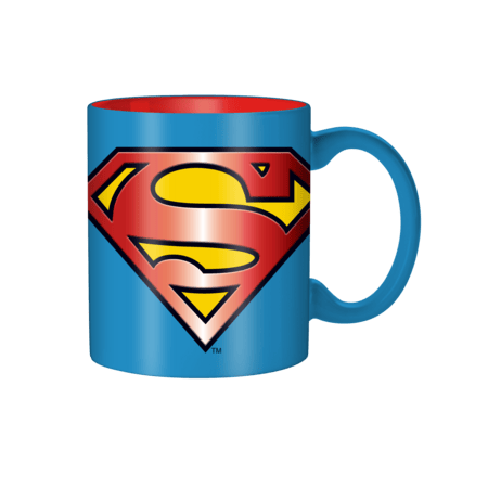 Silver Buffalo Home > Drinkware > Mugs Superman Logo Icon Embossed Foil 20oz Ceramic 840298952069 SP190334V : SP190334V-04024SB