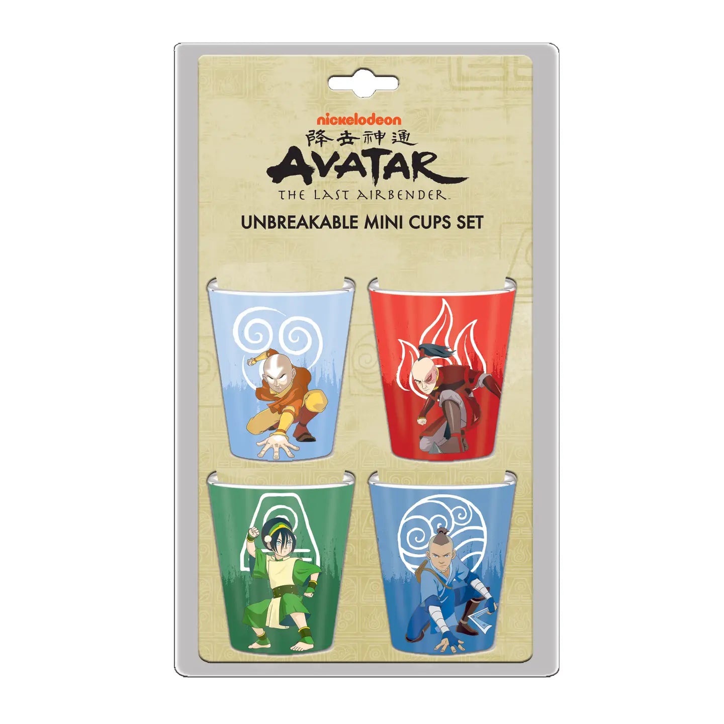 Silver Buffalo Home > Drinkware Silver Buffalo: Avatar the Last Airbender - 1.5oz Plastic Mini Cup, Character Poses 4pc 810056668013 AVA5138U-06024SB