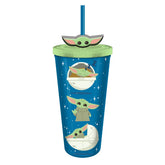 Silver Buffalo Home > Drinkware Silver Buffalo: Star Wars Mandalorian - 24oz Plastic Cold Cup w/ Lid (Yoda Nom) 840298951925 SWM534MJ-04012SB