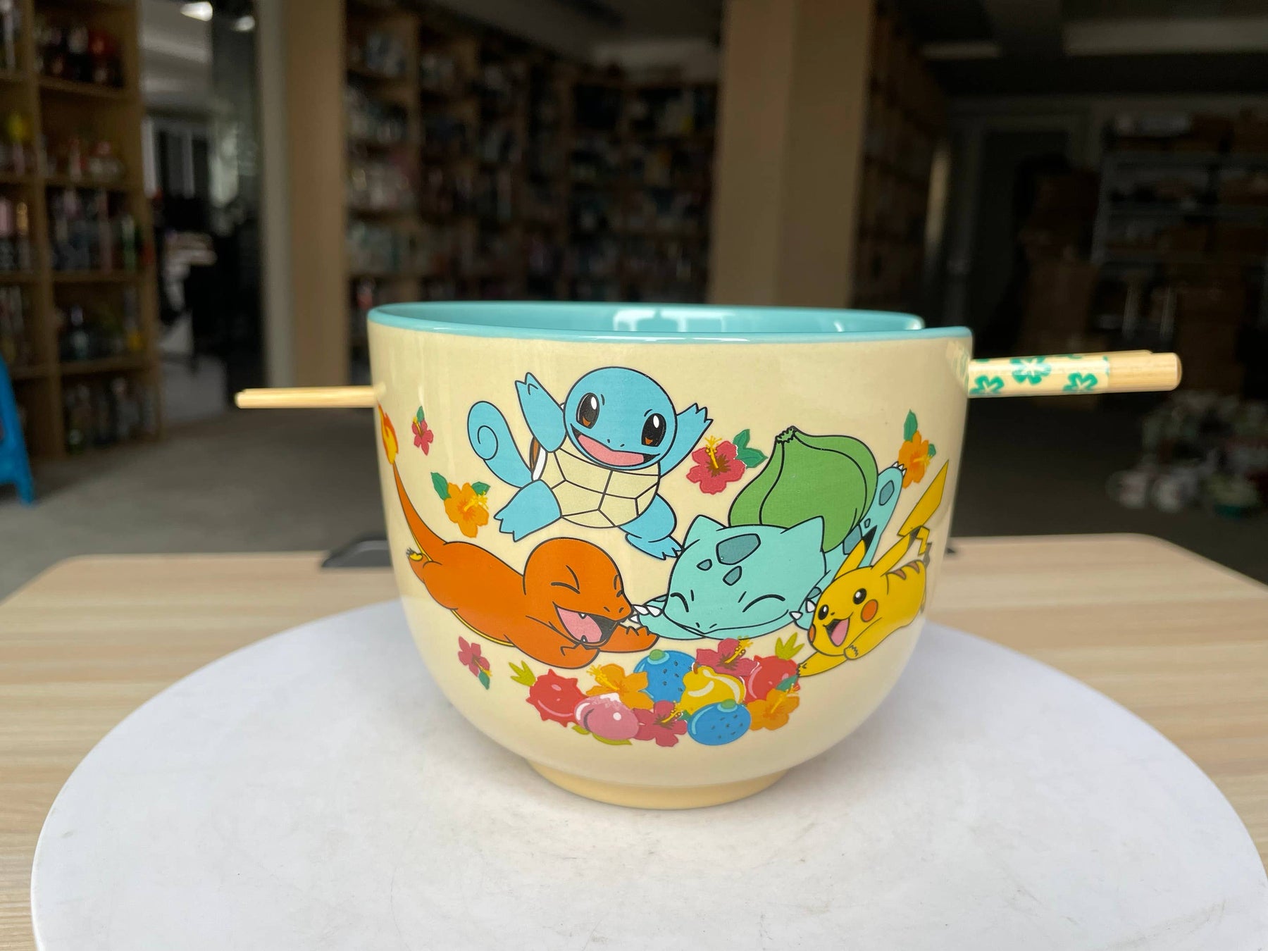 Silver Buffalo Pokémon Floral Boxed 20oz Ceramic Ramen Bowl w Chopsticks 840298930555 PK1702KDB : PK1702KDB-04016SB