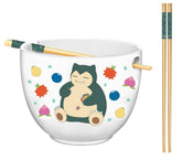 Silver Buffalo Pokemon Snorlax Ramen Bowl with Chopsticks 840298913817 PK1533KD : PK1533KD-CI012SB