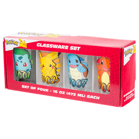Silver Buffalo Pokemon Starter Gradients  4pc. 16oz. Pint Glass Set 840298950232 PK152962 : PK152962-CI004SB